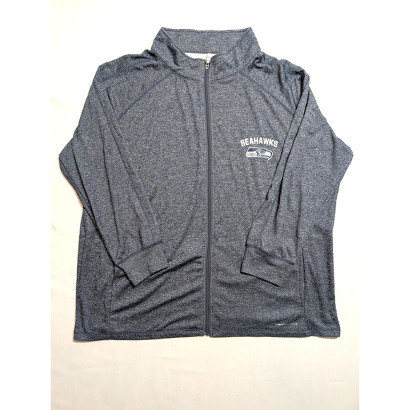 Majestic NFL Seattle Seahawks Men's Full Zip Long Sleeve Jacket Men's Size 3x - Picture 1 of 8